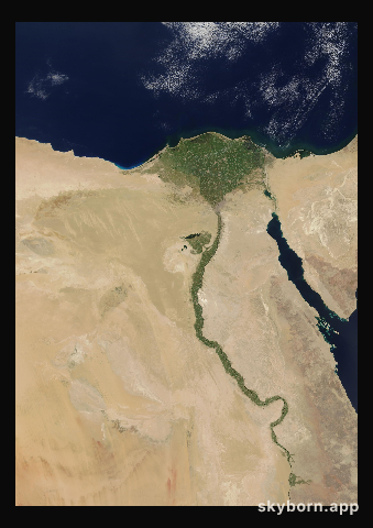 The Earth on 30 July 2022 · Nile Delta and Sinai