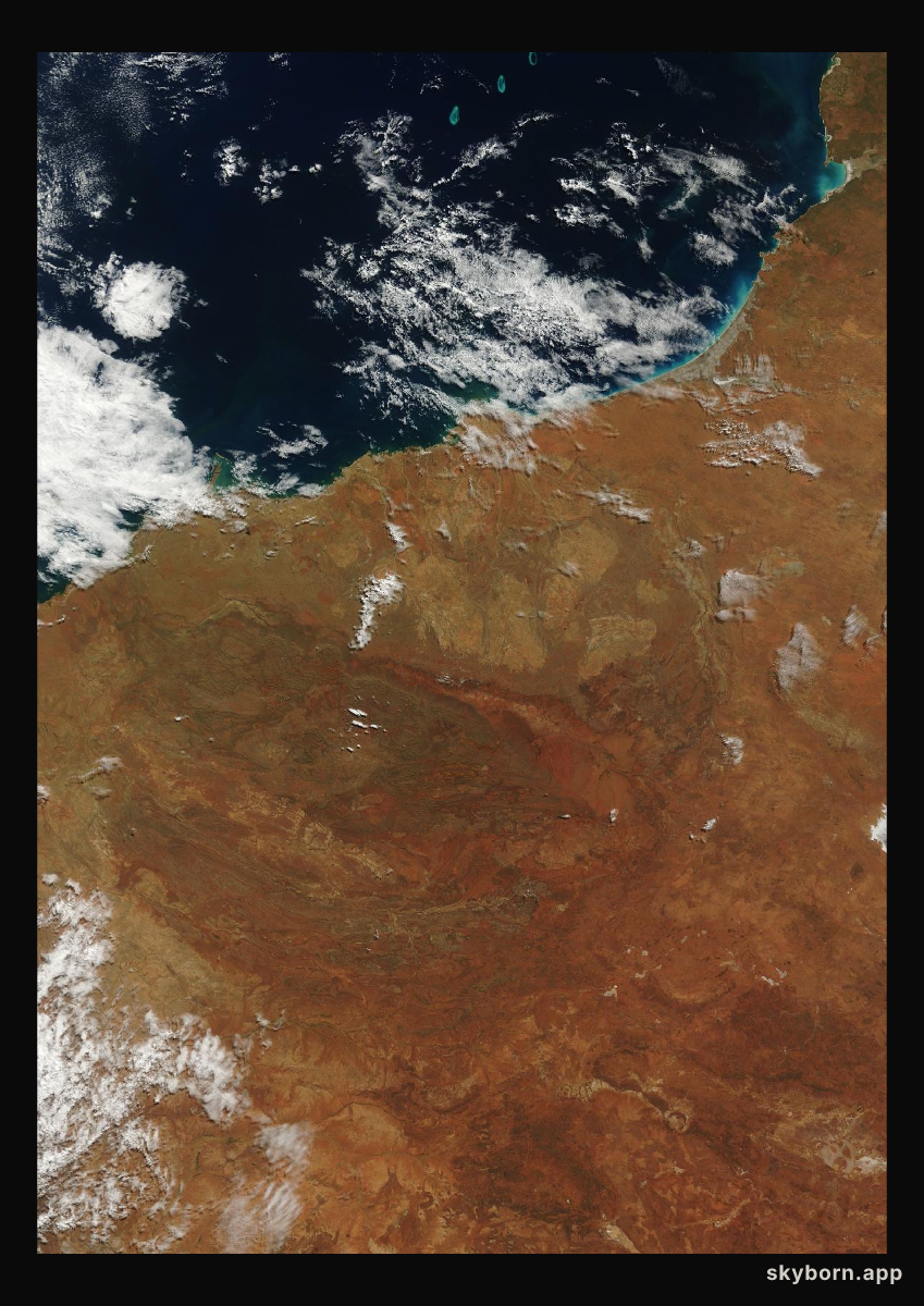 The Earth on 13 August 2022 · Pilbara, Western Australia
