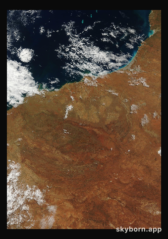 The Earth on 13 August 2022 · Pilbara, Western Australia