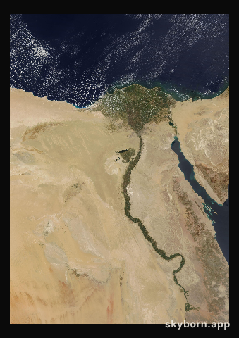 The Earth on 12 September 2022 · Nile Delta and Sinai
