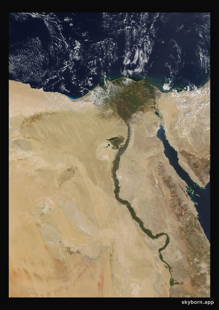 The Earth on 19 September 2022 · Nile Delta and Sinai