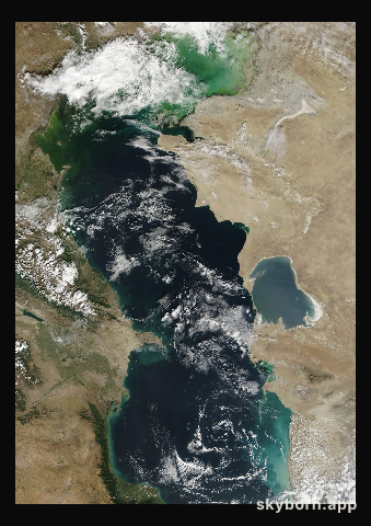 The Earth on 1 October 2022 · Caspian Sea
