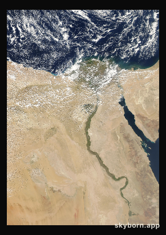 The Earth on 17 October 2022 · Nile Delta and Sinai