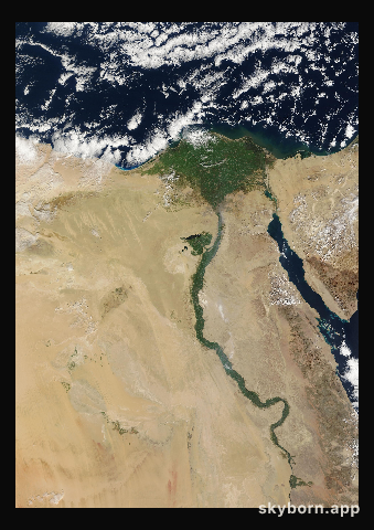The Earth on 5 January 2023 · Nile Delta and Sinai