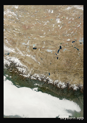 The Earth on 9 January 2023 · Himalaya and Tibet
