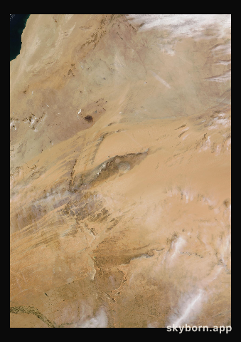 The Earth on 31 January 2023 · Eye of the Sahara, Mauritania