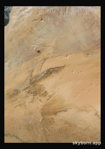 The Earth on 2 February 2023 · Eye of the Sahara, Mauritania
