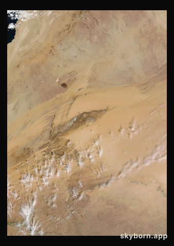 The Earth on 7 February 2023 · Eye of the Sahara, Mauritania