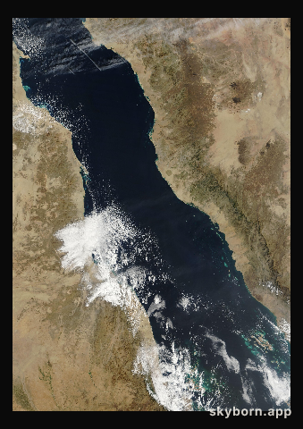 The Earth on 9 February 2023 · Red Sea