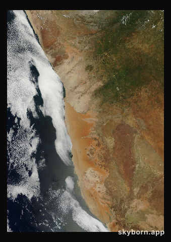 The Earth on 13 February 2023 · Namib Desert