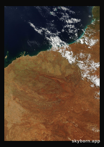 The Earth on 17 February 2023 · Pilbara, Western Australia