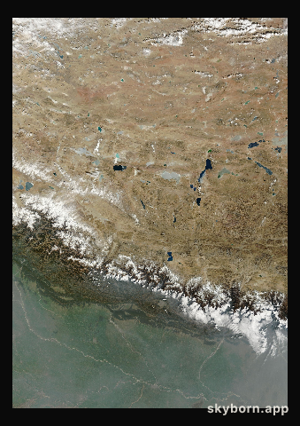 The Earth on 19 February 2023 · Himalaya and Tibet