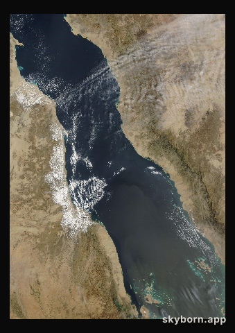 The Earth on 21 February 2023 · Red Sea