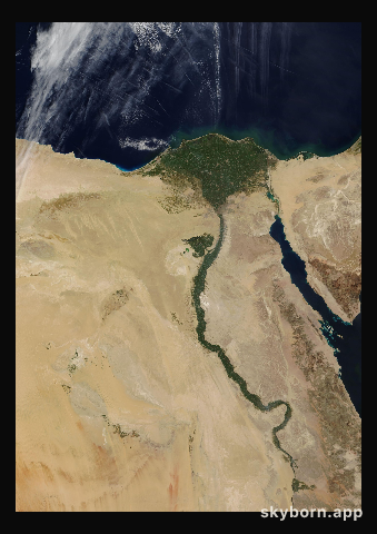 The Earth on 11 March 2023 · Nile Delta and Sinai