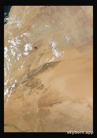 The Earth on 22 March 2023 · Eye of the Sahara, Mauritania