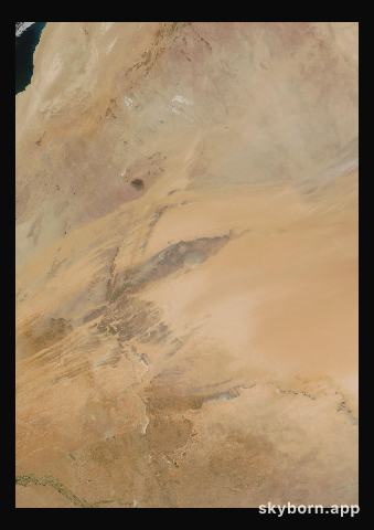 The Earth on 27 March 2023 · Eye of the Sahara, Mauritania