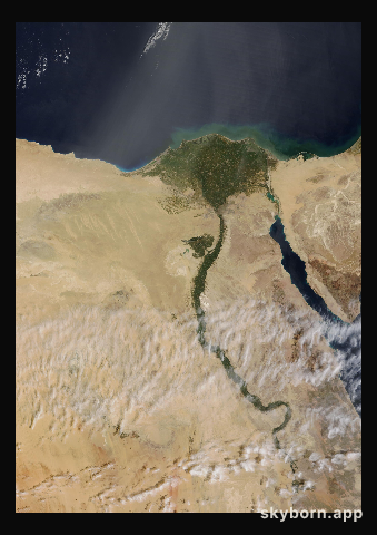 The Earth on 4 April 2023 · Nile Delta and Sinai