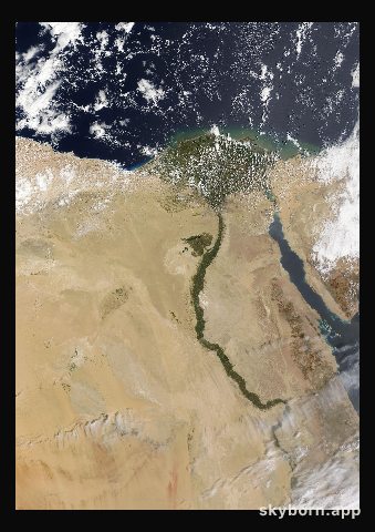 The Earth on 11 April 2023 · Nile Delta and Sinai
