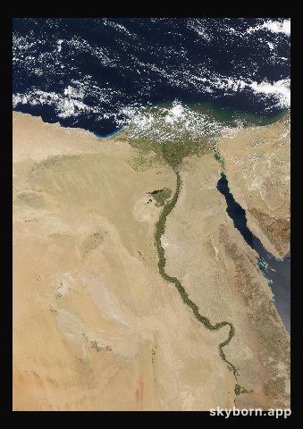 The Earth on 13 April 2023 · Nile Delta and Sinai