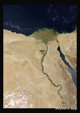 The Earth on 25 April 2023 · Nile Delta and Sinai