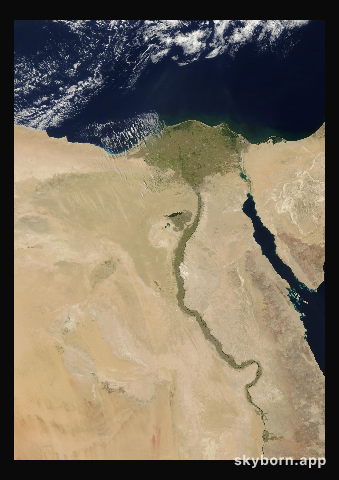 The Earth on 27 April 2023 · Nile Delta and Sinai