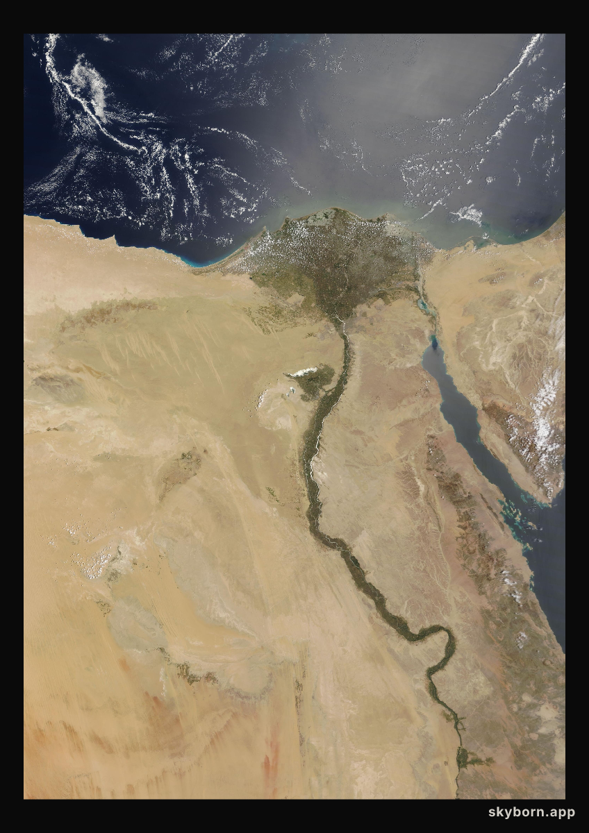 The Earth on 29 May 2023 · Nile Delta and Sinai