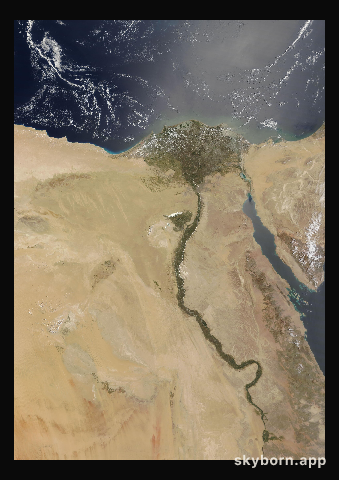 The Earth on 29 May 2023 · Nile Delta and Sinai