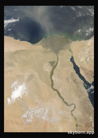 The Earth on 2 June 2023 · Nile Delta and Sinai