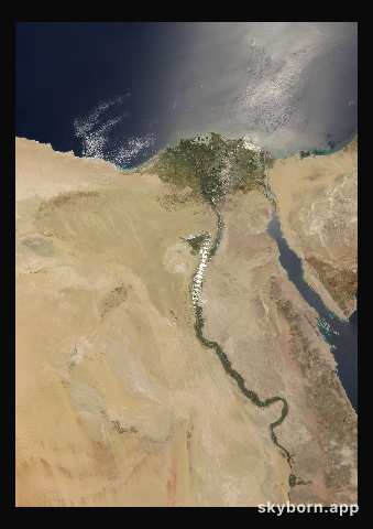 The Earth on 22 June 2023 · Nile Delta and Sinai
