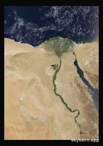 The Earth on 6 July 2023 · Nile Delta and Sinai