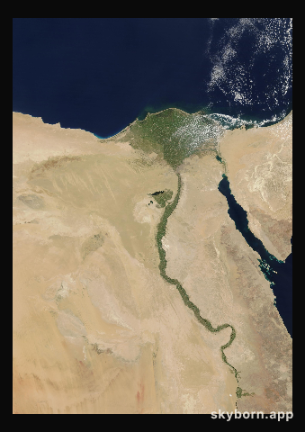 The Earth on 8 July 2023 · Nile Delta and Sinai