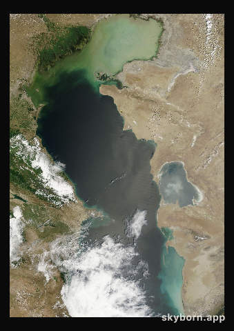 The Earth on 12 July 2023 · Caspian Sea