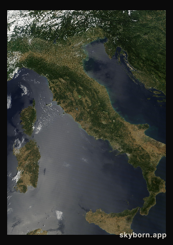 The Earth on 16 July 2023 · Italy and the Adriatic