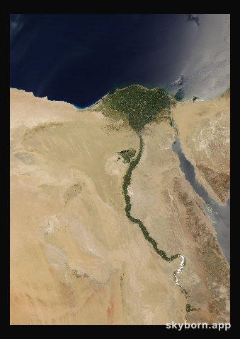 The Earth on 23 July 2023 · Nile Delta and Sinai