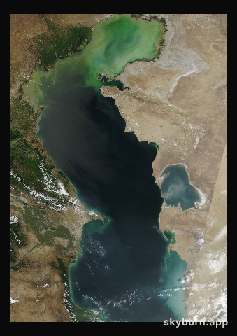 The Earth on 27 July 2023 · Caspian Sea