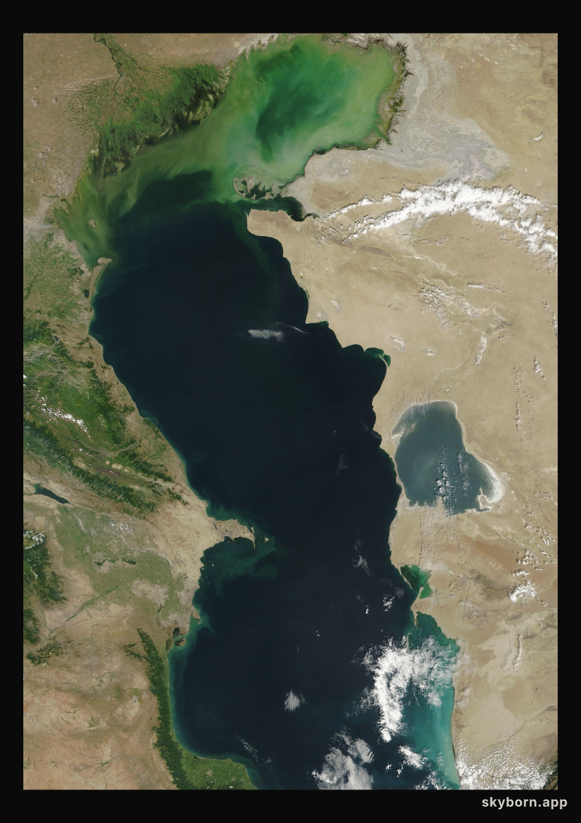 The Earth on 2 August 2023 · Caspian Sea