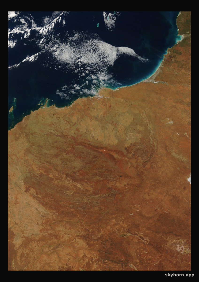 The Earth on 18 August 2023 · Pilbara, Western Australia