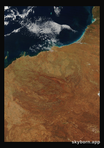 The Earth on 18 August 2023 · Pilbara, Western Australia