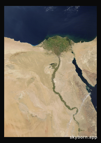 The Earth on 6 September 2023 · Nile Delta and Sinai