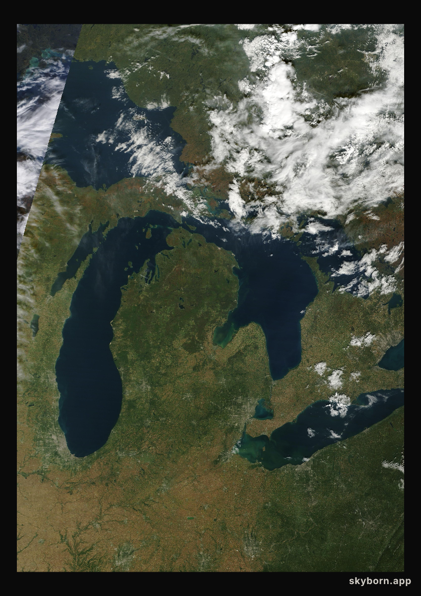 The Earth on 2 October 2023 · Great Lakes