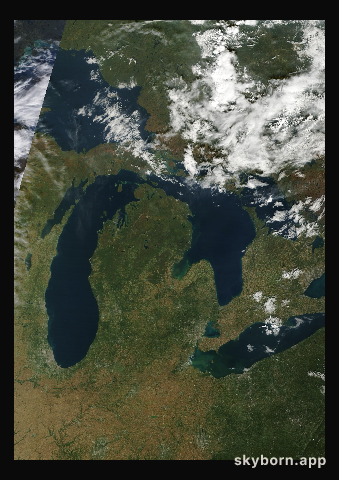 The Earth on 2 October 2023 · Great Lakes