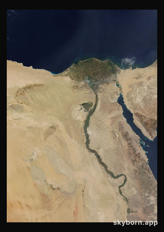 The Earth on 25 October 2023 · Nile Delta and Sinai