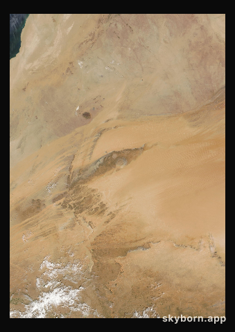 The Earth on 31 October 2023 · Eye of the Sahara, Mauritania