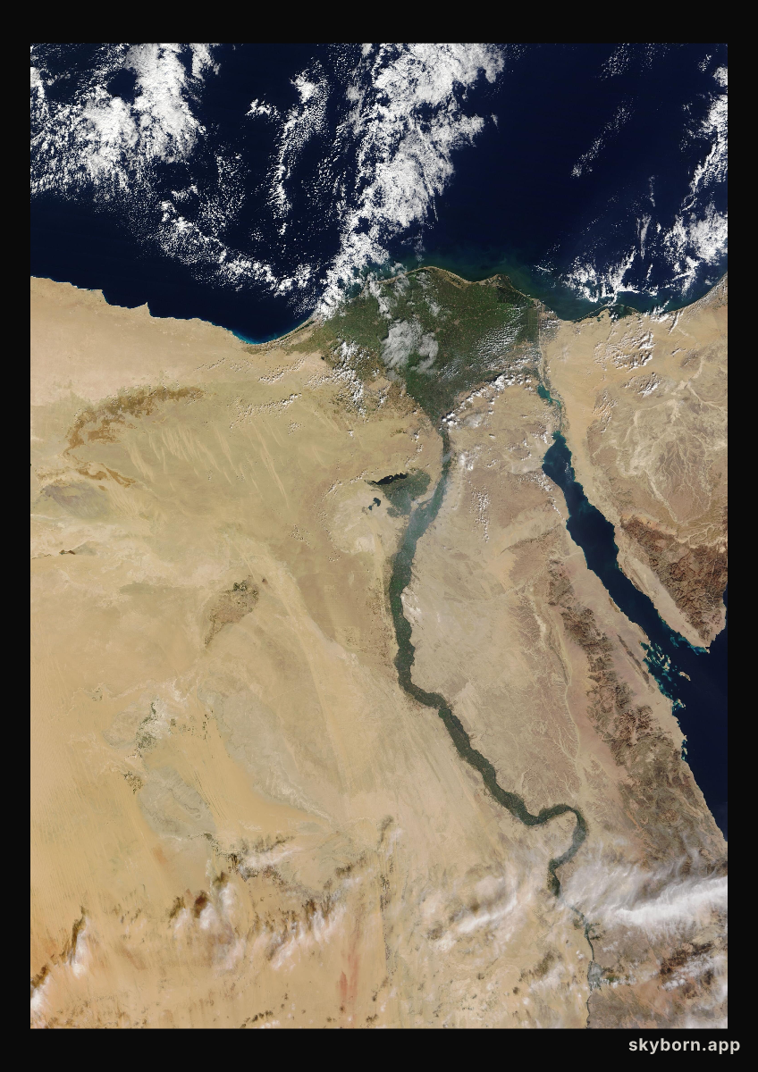 The Earth on 18 November 2023 · Nile Delta and Sinai