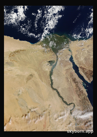 The Earth on 18 November 2023 · Nile Delta and Sinai