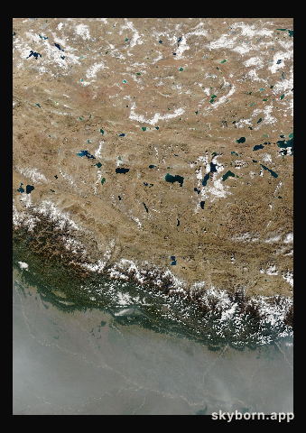 The Earth on 22 November 2023 · Himalaya and Tibet