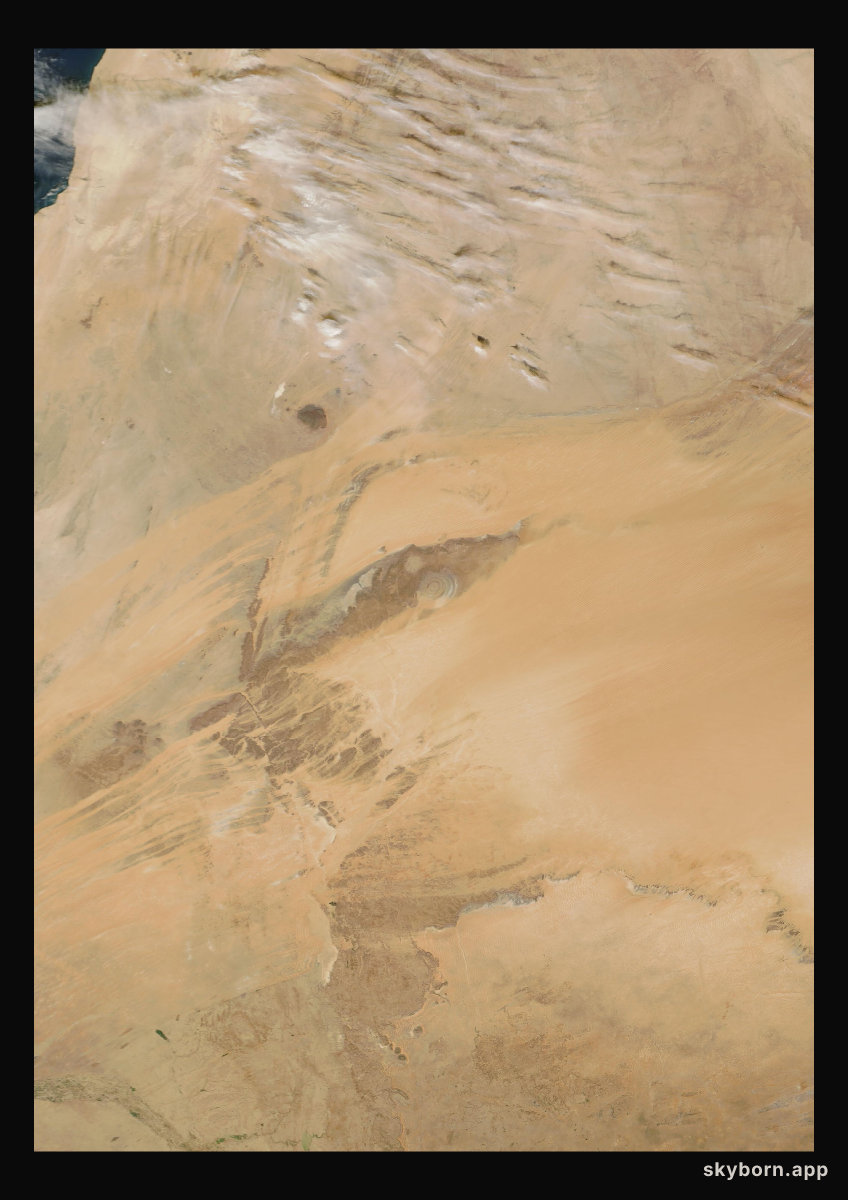 The Earth on 26 November 2023 · Eye of the Sahara, Mauritania