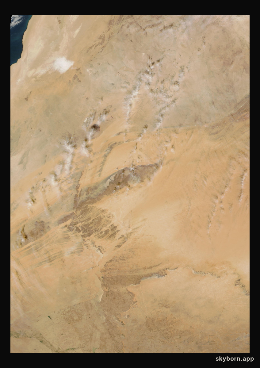 The Earth on 8 December 2023 · Eye of the Sahara, Mauritania