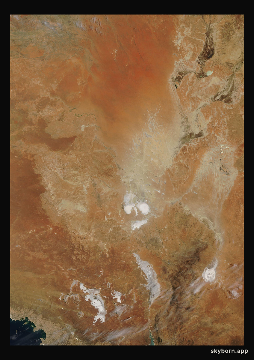The Earth on 22 December 2023 · Lake Eyre, Australia