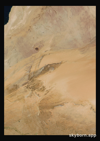 The Earth on 28 December 2023 · Eye of the Sahara, Mauritania
